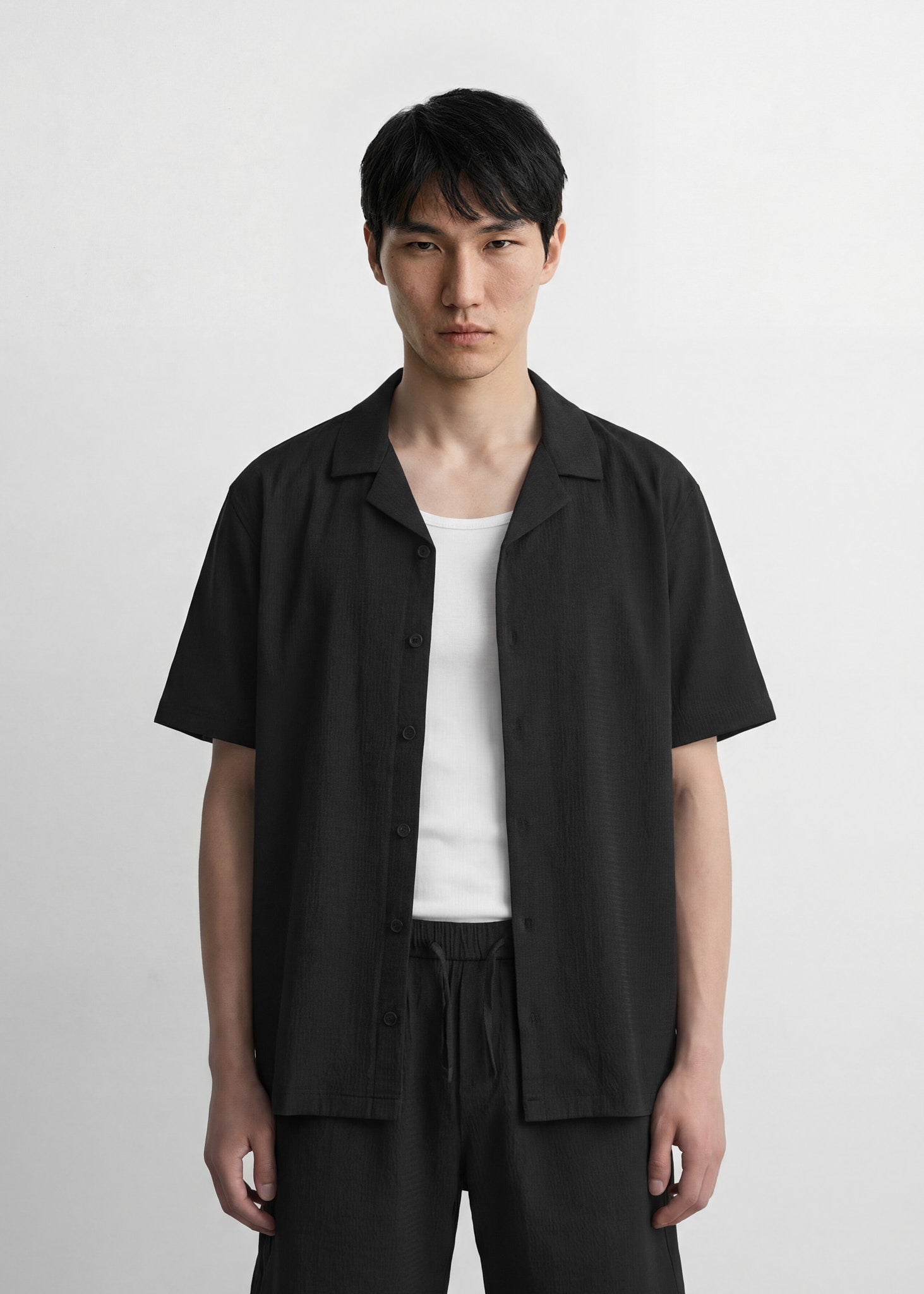 Solid Seersucker Shirt