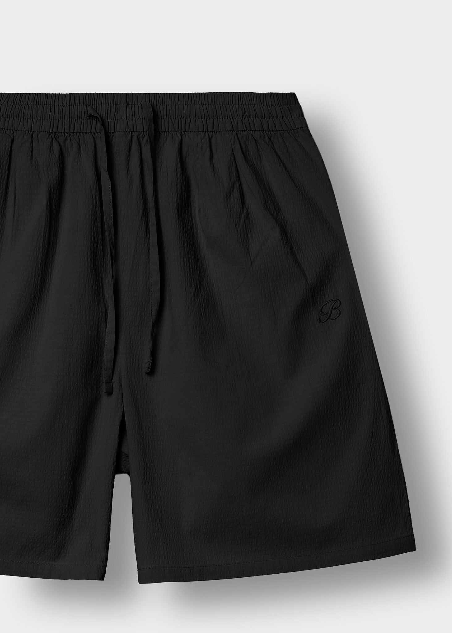 Solid Seersucker Shorts