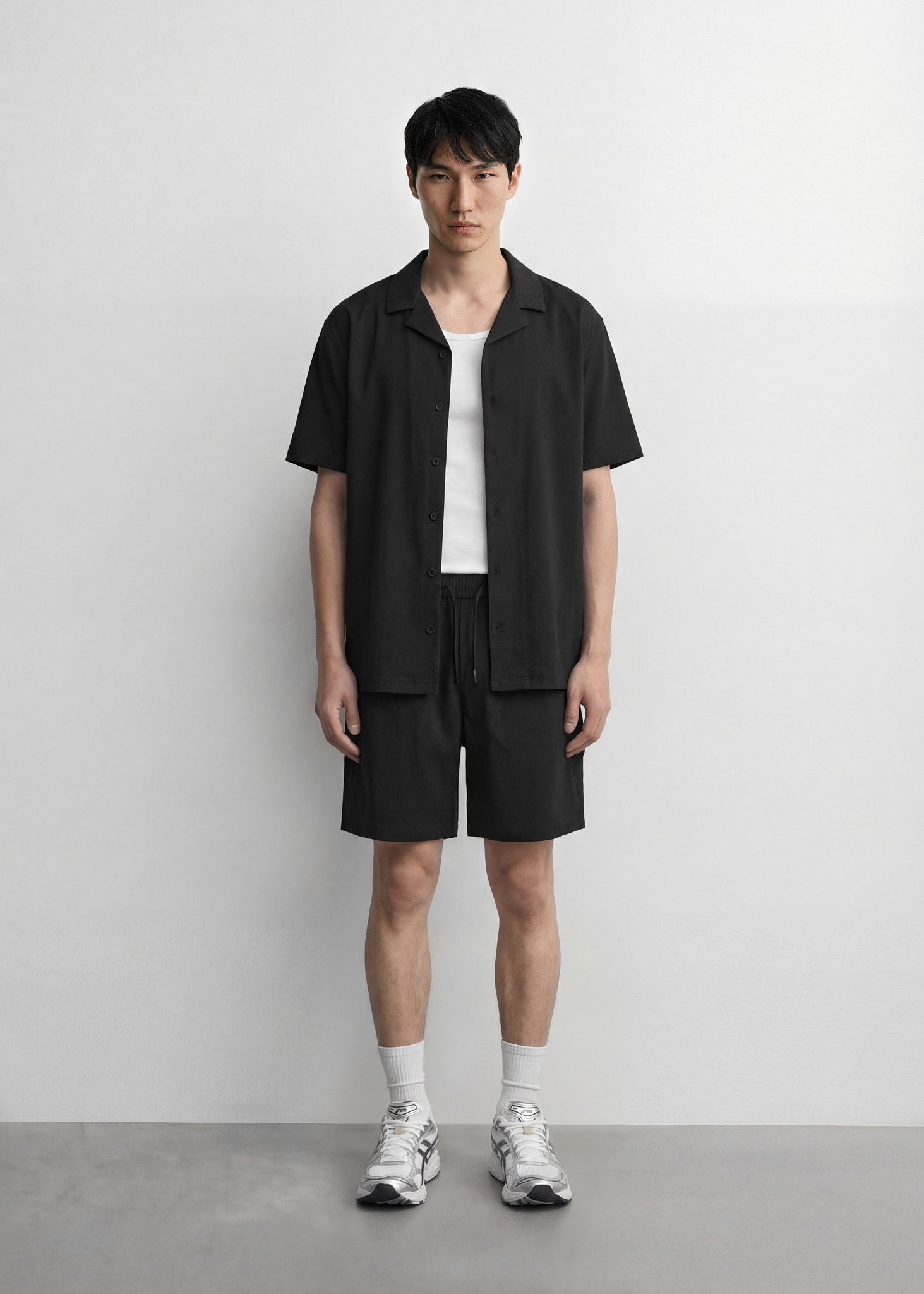 Solid Seersucker Shorts