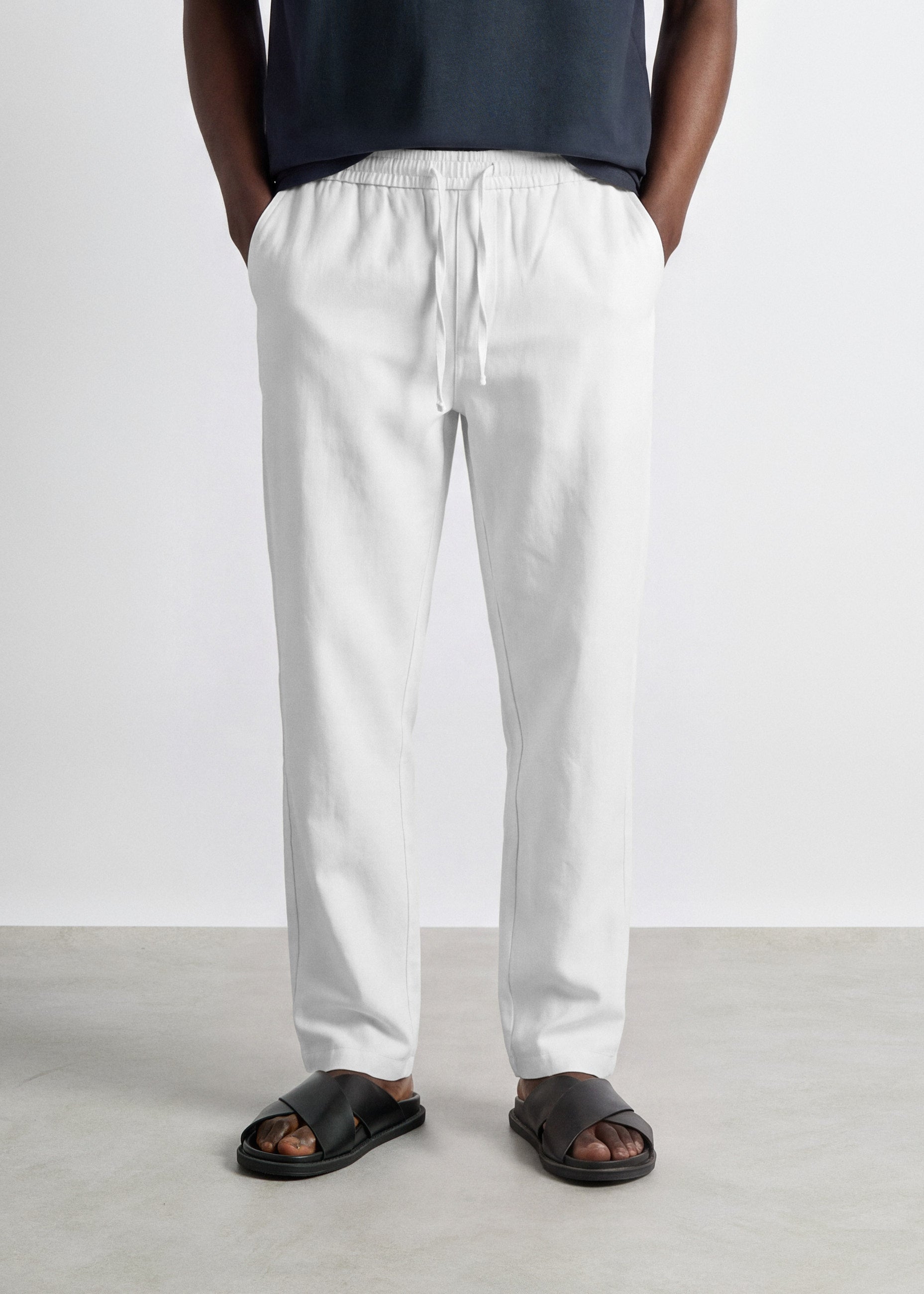 Linen-blend Pants