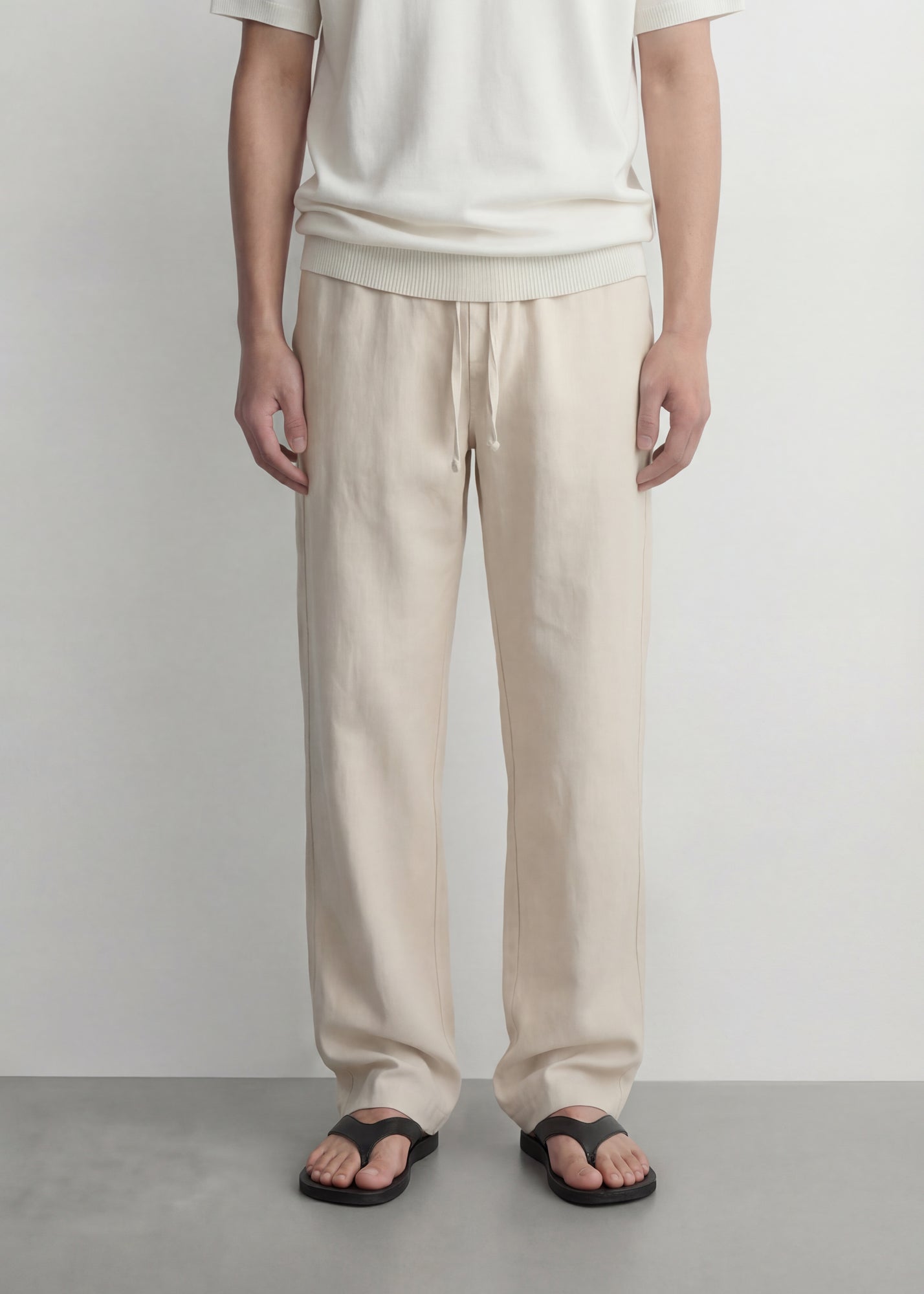 Linen-blend Pants
