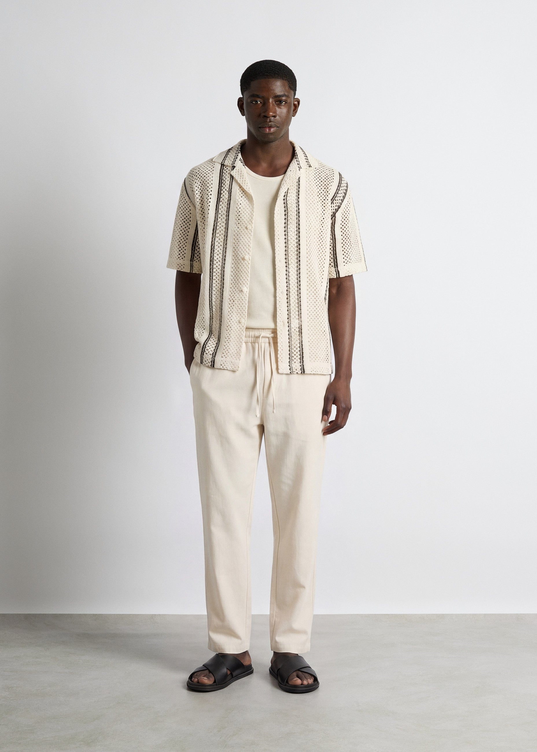 Linen-blend Pants