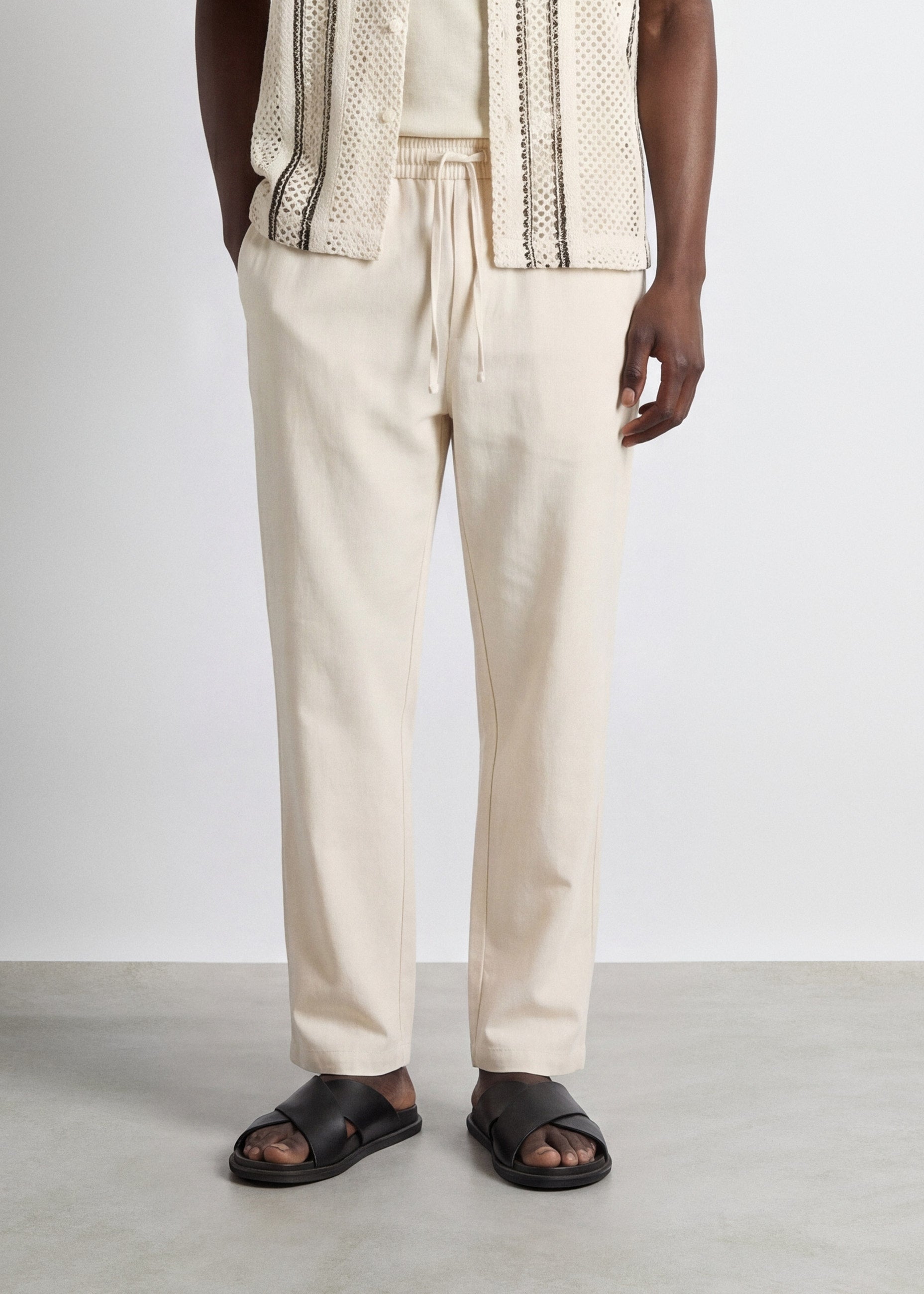 Linen-blend Pants