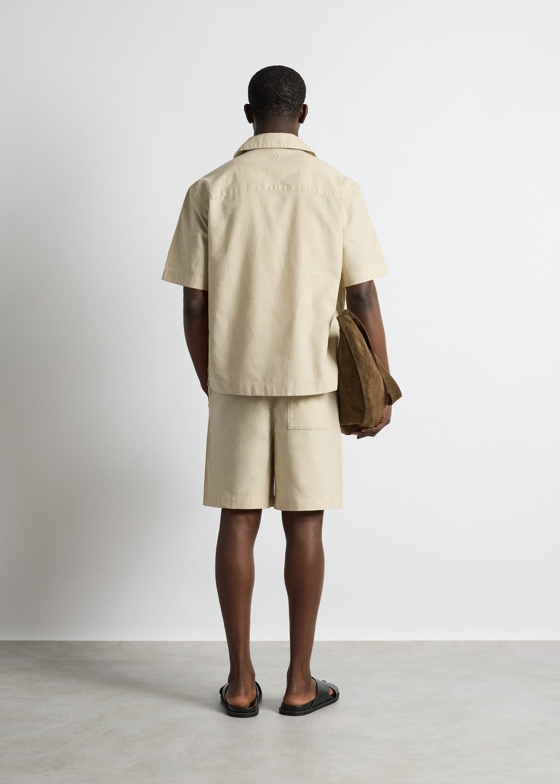 Linen Blend Short Sleeve Shirt