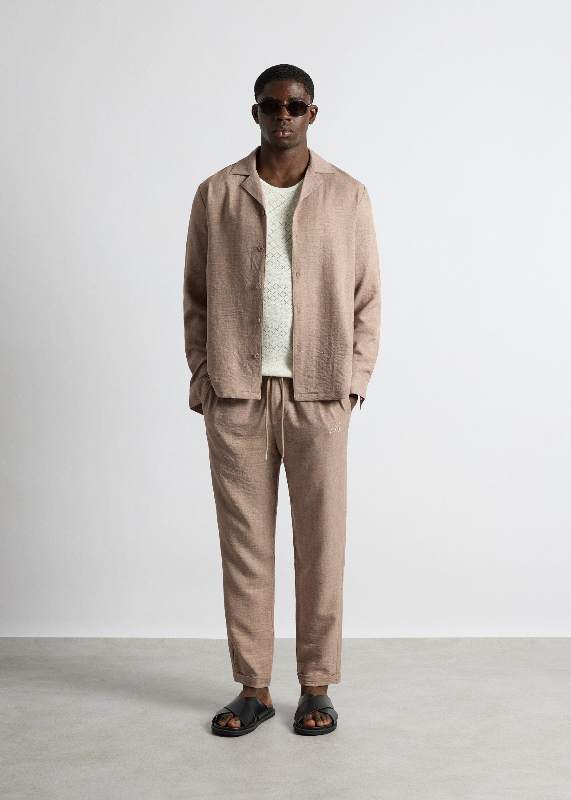 Linen Look Long Sleeve Shirt