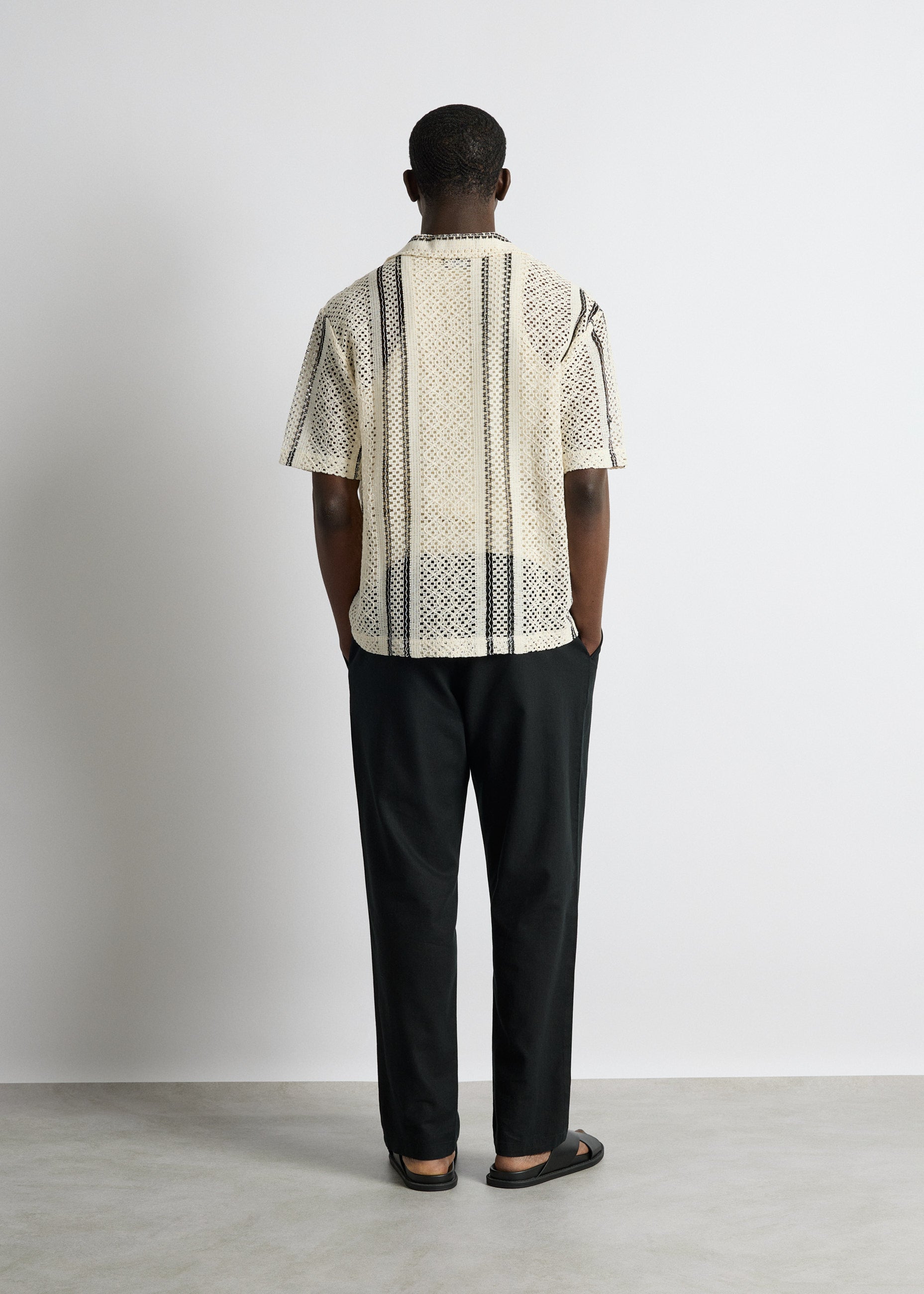 Crochet Striped Shirt