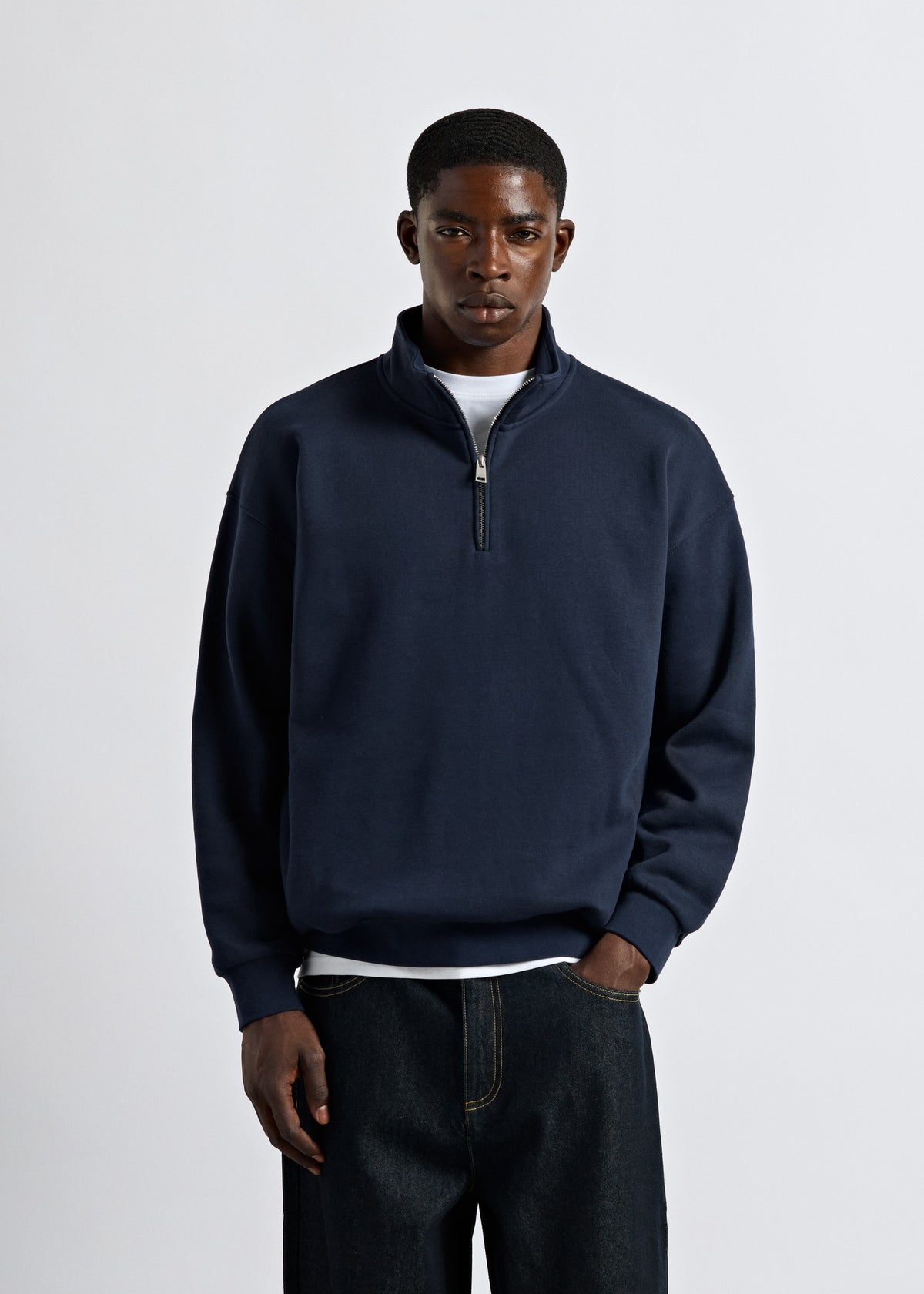 Oversize Mock Neck Sweater