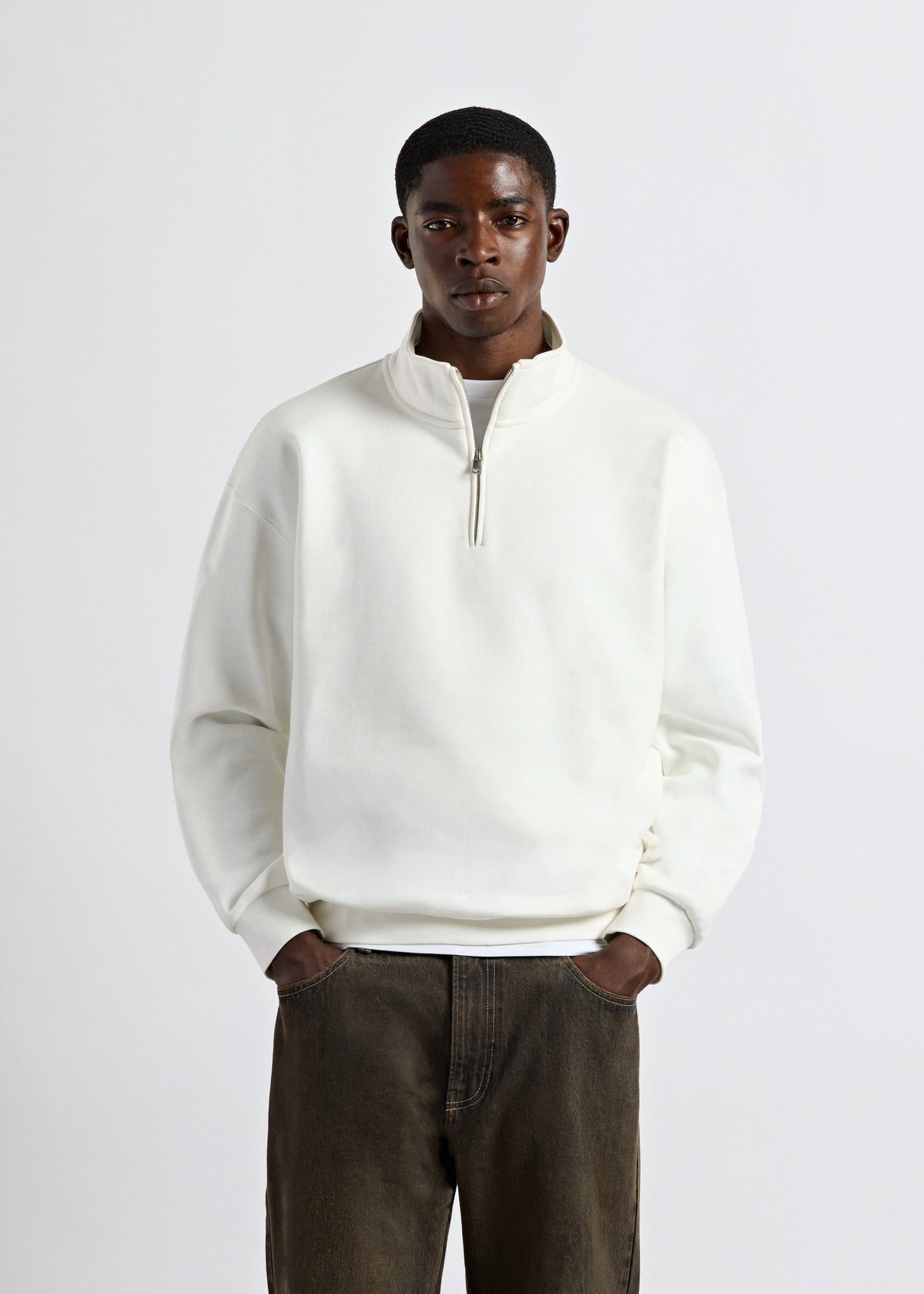 Oversize Mock Neck Sweater