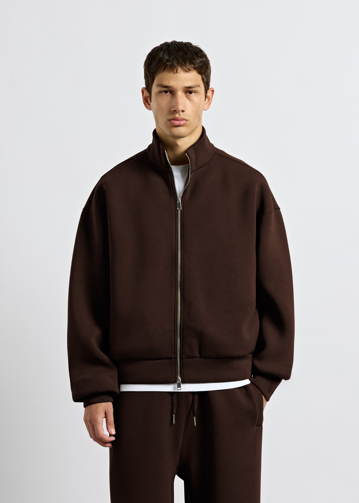 Scuba Mock Neck Full Zip Sweater
