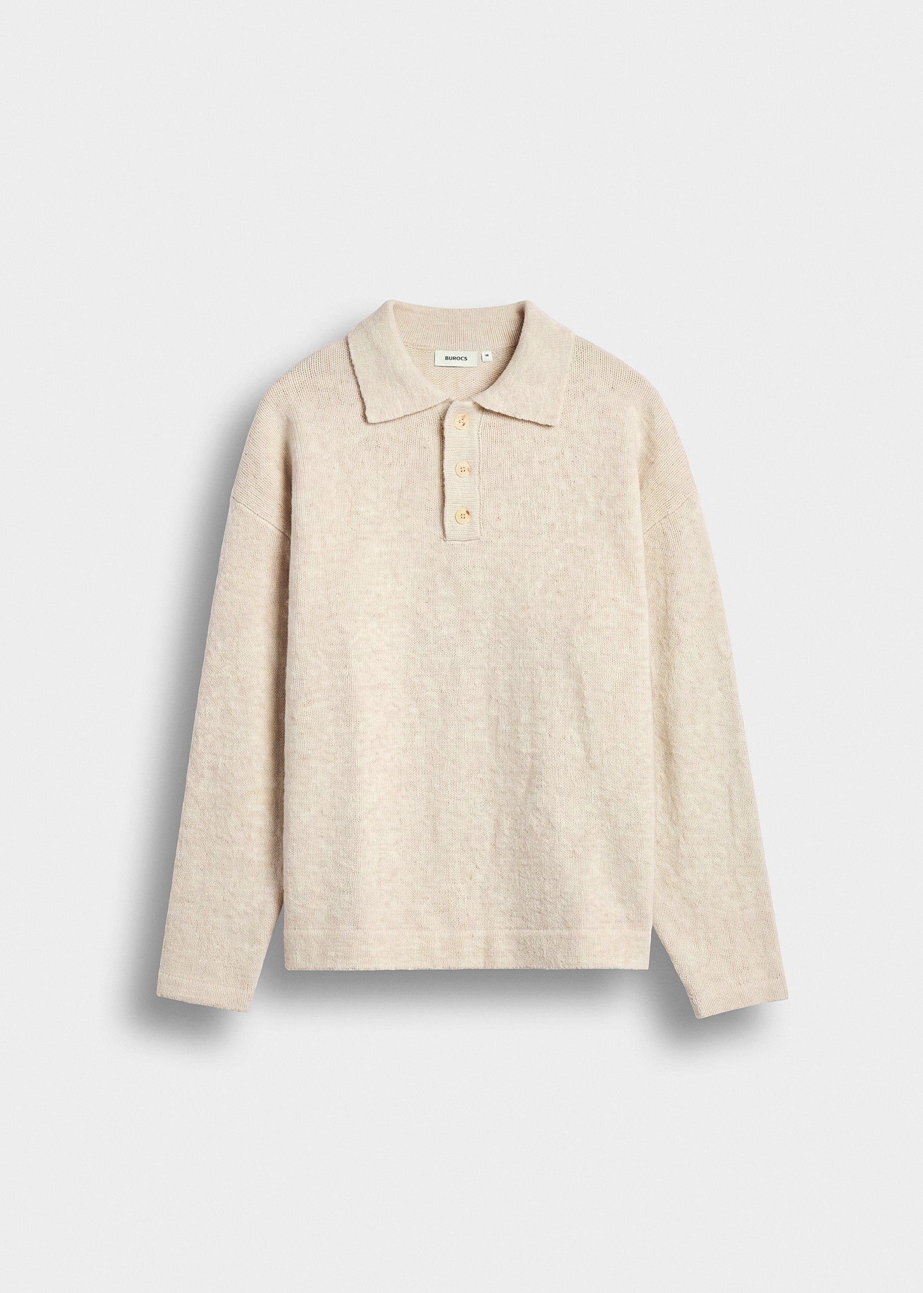 Hairy Knit Polo Sweater
