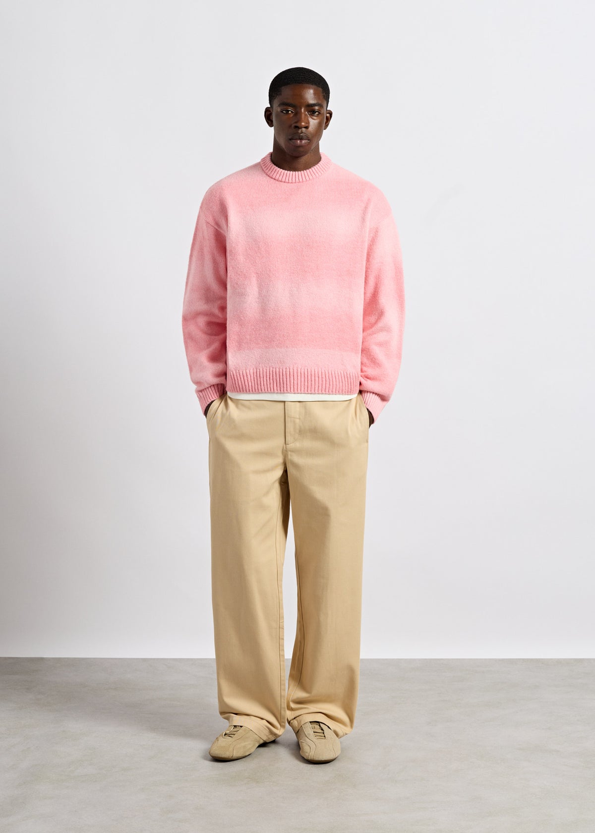 Knit Gradient Crewneck Sweater