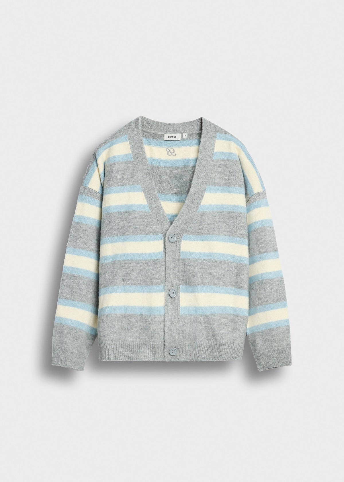 Fuzzy V-Neck Knit Cardigan