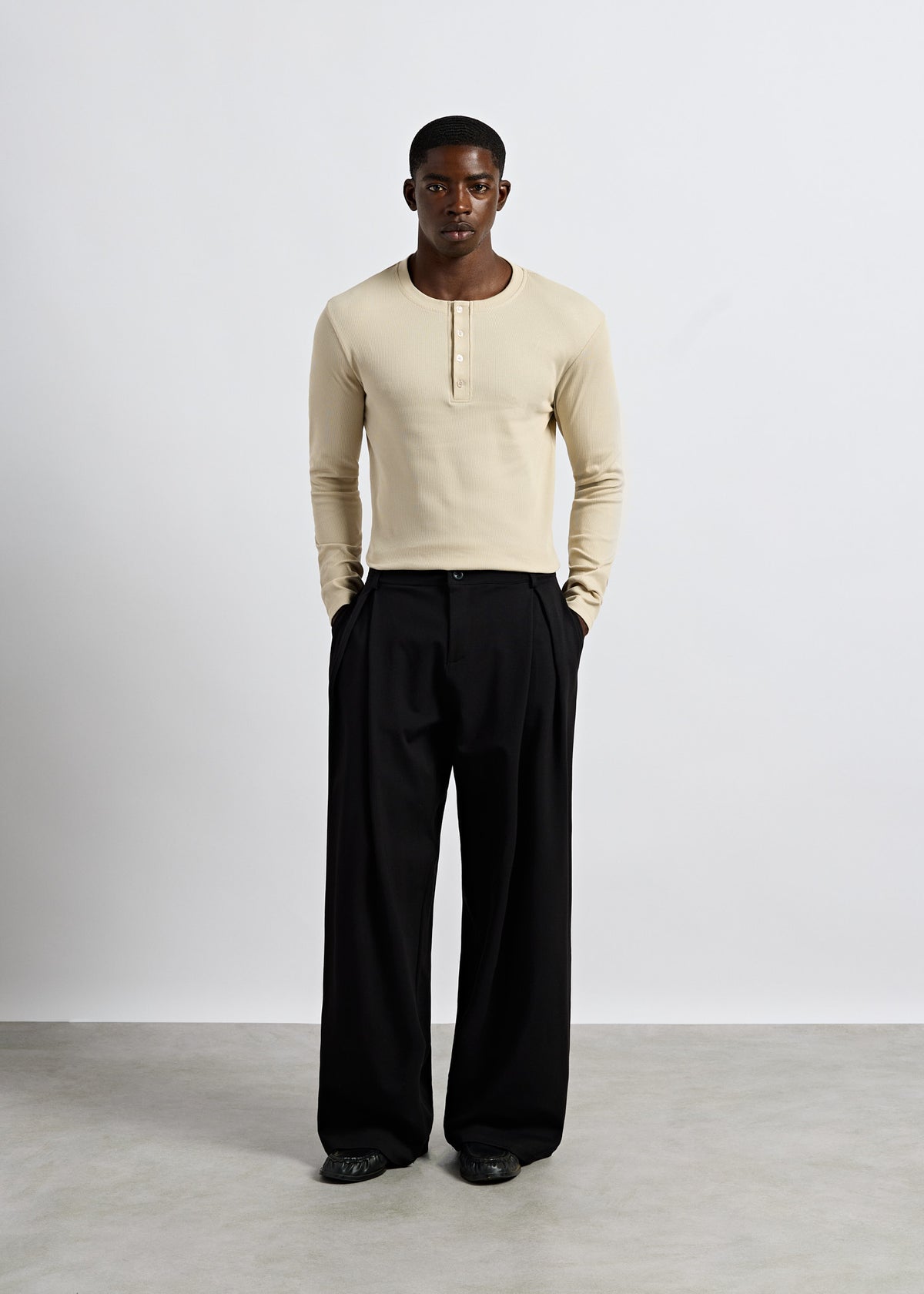 Rib Henley Longsleeve