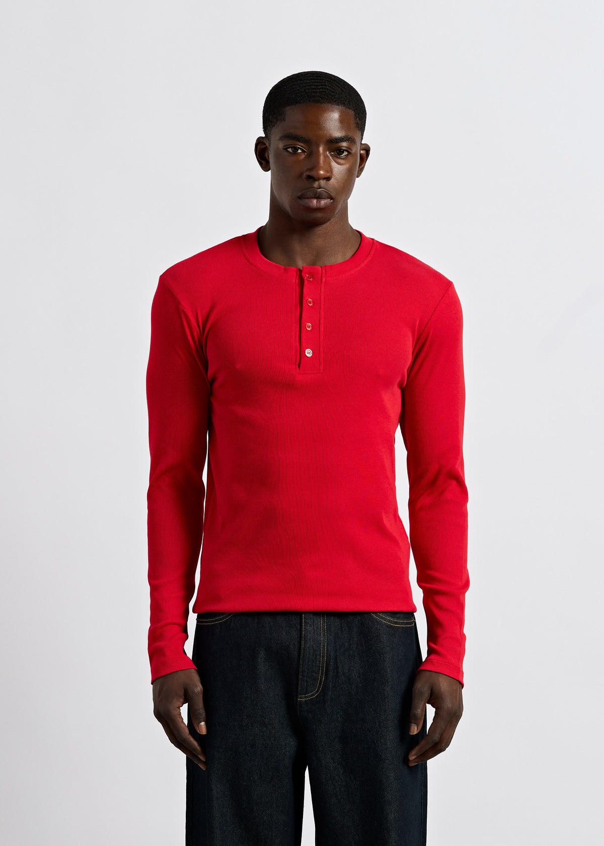 Rib Henley Longsleeve