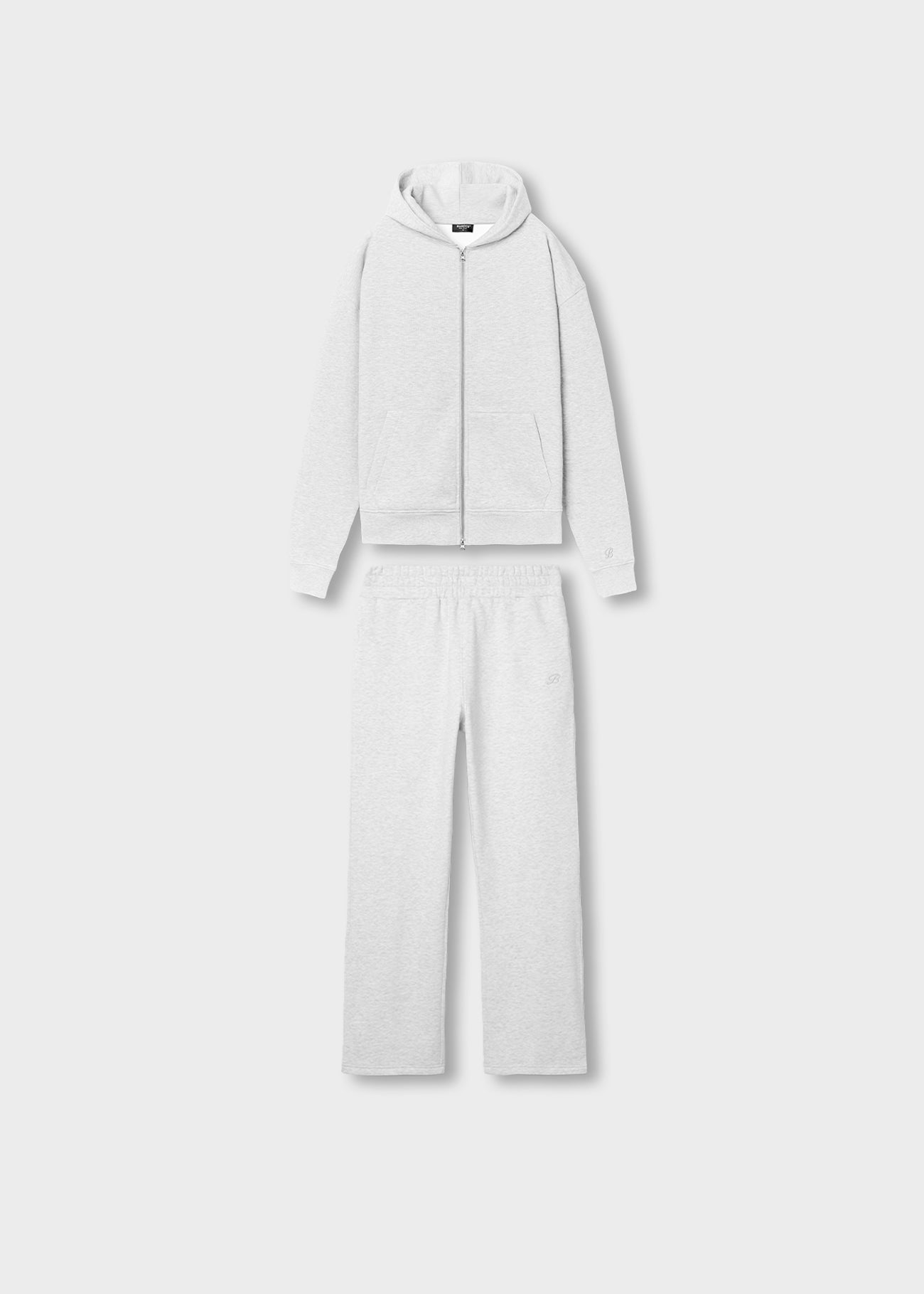 Tracksuit Set - Ash Grey (Zip Hoodie + Pants)